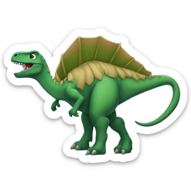 Dinosaurio con falda sticker