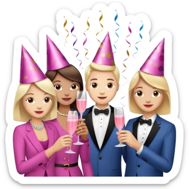 cheers spam pink champagne glases clink sticker