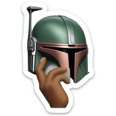 Mandalorian face palm sticker