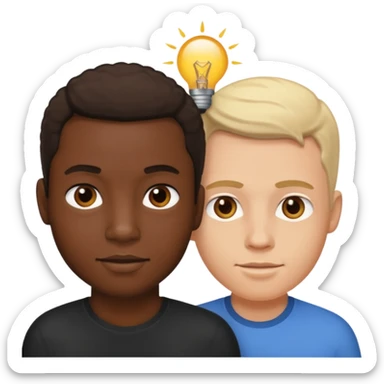 black male and white male sex sticker