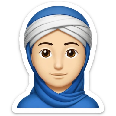 DOĞU TÜRKİSTAN BAYRAĞI (İNSANSIZ) AY VE YILDIZ MAVİ BAYRAK sticker