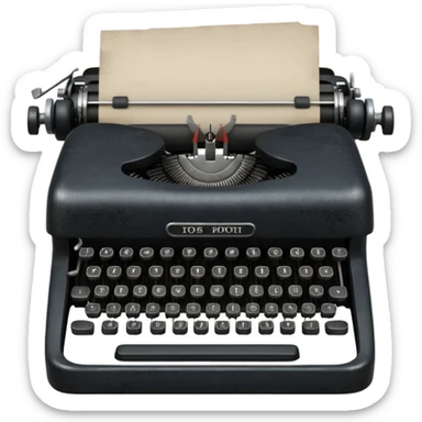 Old typewriter sticker