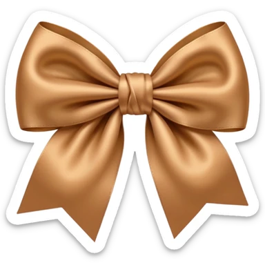 Light Brown bow sticker
