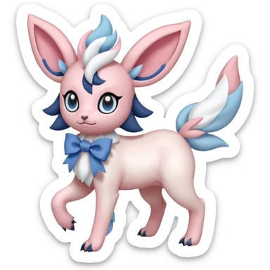 Pastel Absol-Sylveon-fusion (full body) sticker