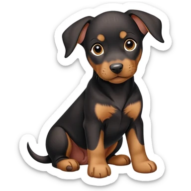 Dobermann puppy sticker