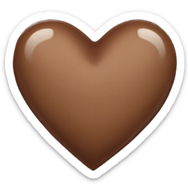 brown heart sticker