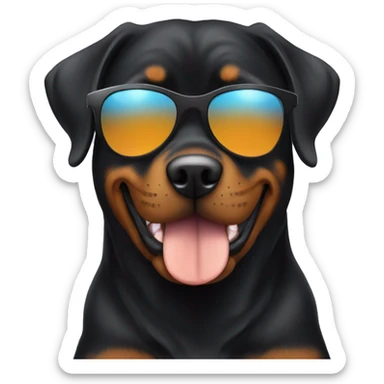 rottweiller with sunglass sticker
