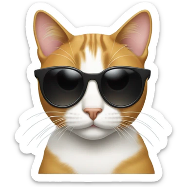 Cat with sunglasses sticker