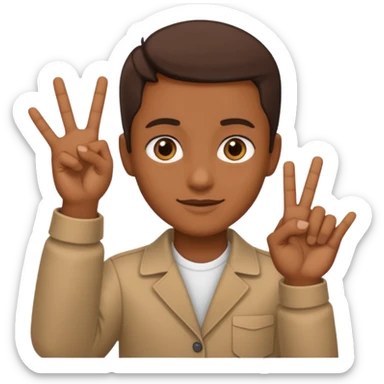 Yvl handsign Brown sticker