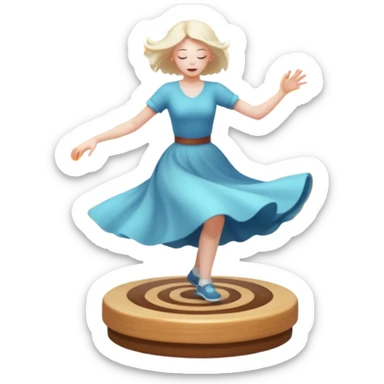 slie going in circle sticker