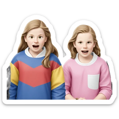 brown hair fine art parody sticker