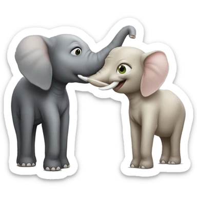 Elefant head and nake body sticker