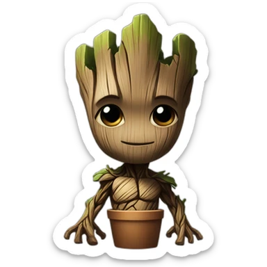 Strong groot galaxy guardians sticker