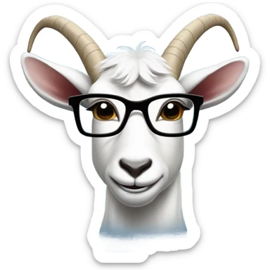 Goat with glasses and with the Argentina football tshirt sticker