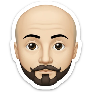 a hand drawn black outline portrait of philosopher Montaigne with similar-sized eyes based a famous portrait of him sticker