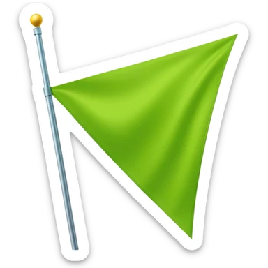 Lime Green triangle flag sticker