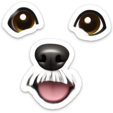 White curly maltipoo sticker