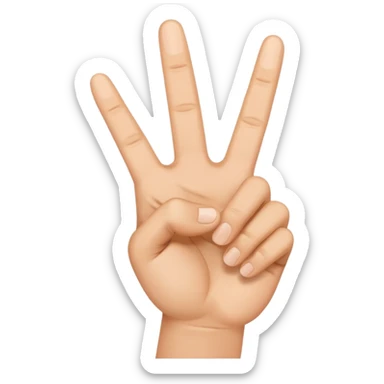 🤌 hand sign and number 2 merged together sticker