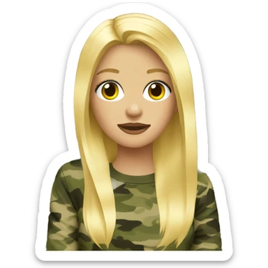 Camo blondie sticker