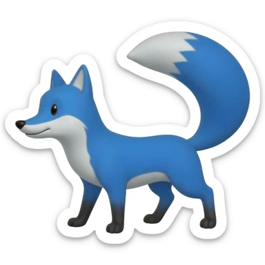 blue fox scoring sticker