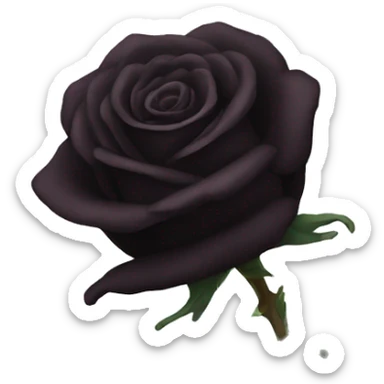 dark rose with black stem sticker