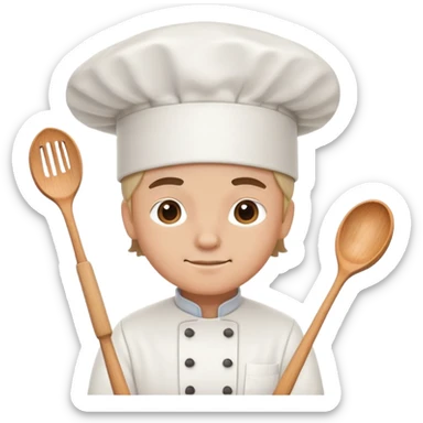 Chef cooking sticker
