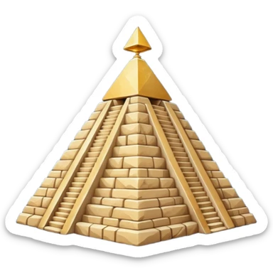 beautiful pyramid starry baroque sticker