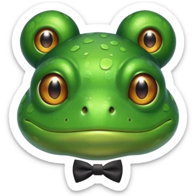 frog wearing bowtie sticker