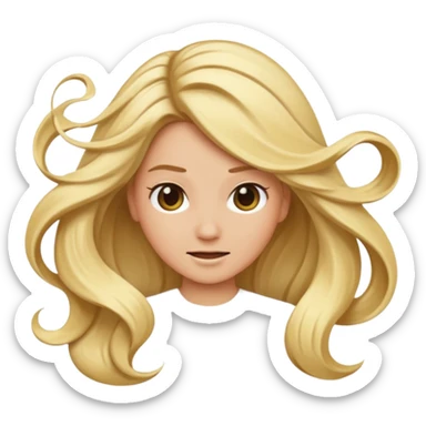 Hair whipping emoji sticker