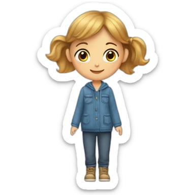 Fille qui fait un câlin à un garcons sticker