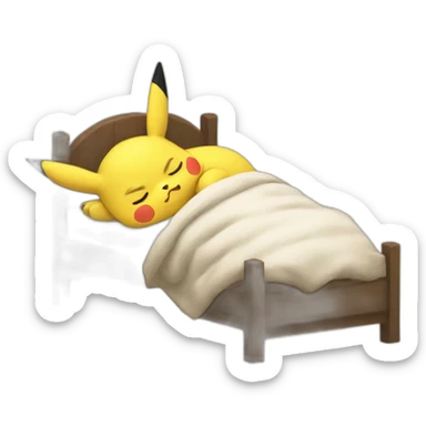 Sleeping pikachu sticker