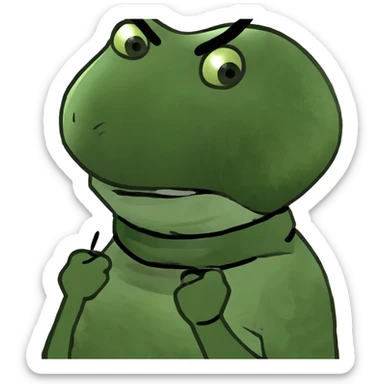 Girl crossing arms on neck angry and laughing  sticker