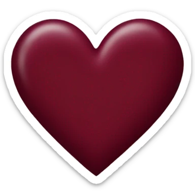 Burgundy heart  sticker