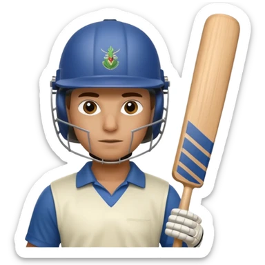 cricket batsman sticker