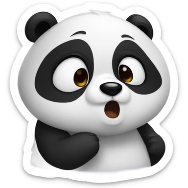 Panda crying no stop sticker