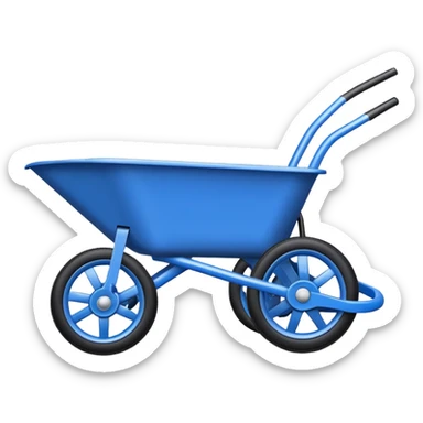 wheelbarrow car hybrid vehicle with wheels and steering wheel sticker