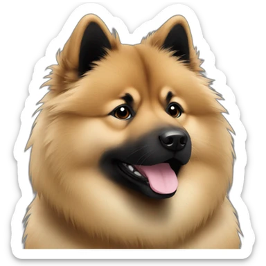 un eurasier noir sticker