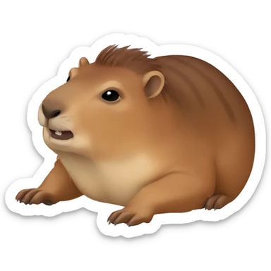 Capibara sacando el dedo sticker