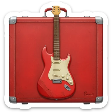 red Guitar Case sticker