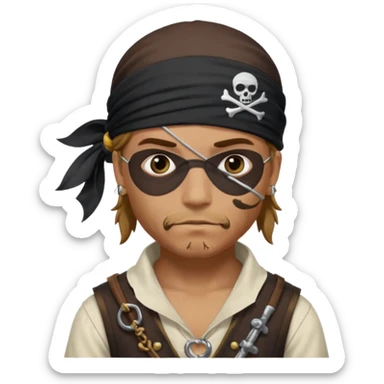 Make a pirate doing the six seven meme sticker