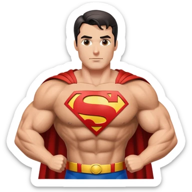 superman with cape sticker