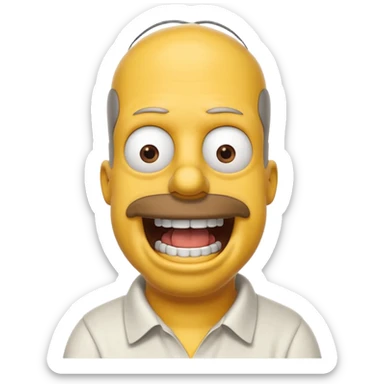 Homero Simpson babeando sticker