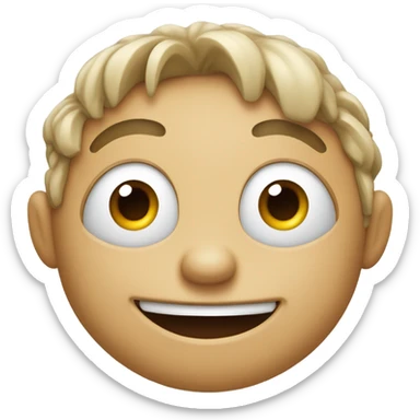 tiny ridiculous smile sticker