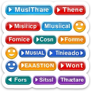 musical theatre signs sticker