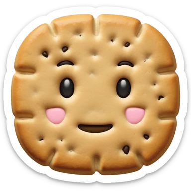 Biscuit simple sans visage sticker