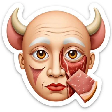 picasso abstract art SPAM MEAT face painting sticker