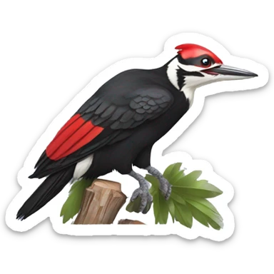 Pileated woodpecker sticker