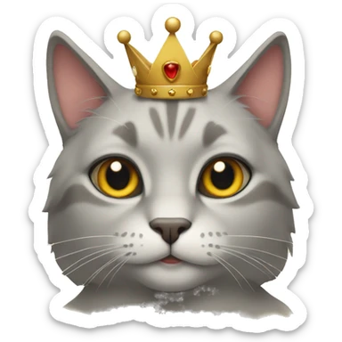 Cat with crown sticker