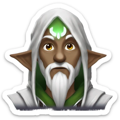 męski nightborn elf warlock, który ucisza  sticker