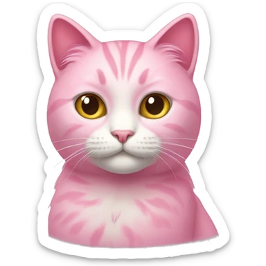 pink cat sticker